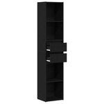 Bibliothèque modulable vidaXL Noir Chêne 36x30x171 cm Bois d'ingénierie