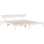 vidaXL Lit bibliothèque sans matelas blanc 180x200 cm bois pin massif