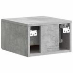 vidaXL Cabinet de chevet mural 2 Pièces Gris béton 34 5 x 33 x 20 cm