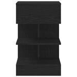 vidaXL Table de chevet 2 Pièces Noir Chêne 40x35x65 cm Bois reconstitué