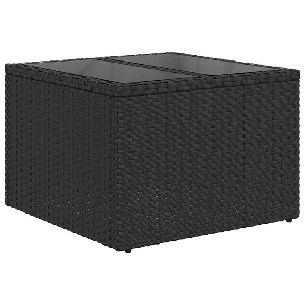 vidaXL Ensemble de canapé de jardin avec coussin 8 Pièces Noir et Crème