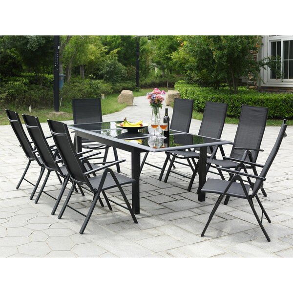 Ravenne 8. Salon de jardin en aluminium 8 places gris