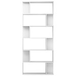 vidaXL Bibliothèque/Séparateur de pièce Blanc brillant 80x24x192 cm
