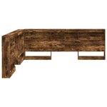 vidaXL Tête de lit de rangement Chêne fumé 200 cm Bois d'ingénierie