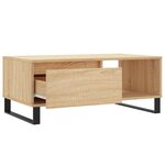 vidaXL Table basse Chêne sonoma 90x50x36 5 cm Bois d'ingénierie