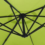 vidaXL Parasol mural pomme verte 290 cm