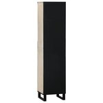 vidaXL Cabinet de salle de bain Rayé Blanc et Noir 38 x 33 x 160 cm