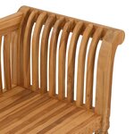 vidaXL Banc de jardin Marron 127 5 x 52 x 80 cm Bois de teck solide