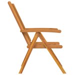 vidaXL Chaises de jardin inclinables 4 Pièces Bois massif acacia