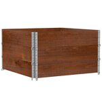 vidaXL Jardinière marron 100x100 cm bois massif de pin