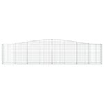 vidaXL Paniers à gabions arqués 4 Pièces 400x30x80/100 cm Fer galvanisé