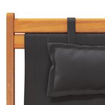 vidaXL Chaises de plage pliables lot de 2 noir tissu