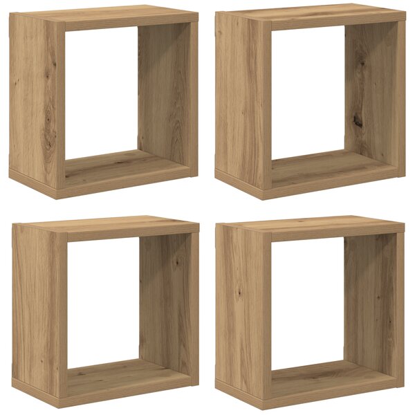 vidaXL Étagères Murales Chêne Artisan MDF avec placage 26 x 15 x 26 cm