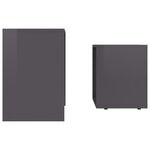 Vidaxl ensemble de tables basses gris brillant 48x30x45 cm aggloméré