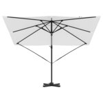 vidaXL Parasol Roma Beige 286 x 285 x 265 cm Polyester  Aluminium