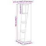 vidaXL Meuble d'angle Blanc 27 5x27x102cm Bois d'ingénierie