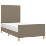 vidaXL Cadre de lit sans matelas taupe 90x190 cm tissu