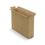 Caisse carton télescopique pour produit plat brune double cannelure 80x18x100 cm (lot de 10)