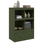 vidaXL Buffet vert olive 67x39x95 cm acier