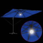 vidaXL Parasol Roma Bleu 286 x 285 x 270 cm Aluminium  Polyester
