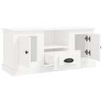 vidaXL Meuble TV blanc 100x35 5x45 cm bois d'ingénierie