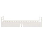vidaXL Cadre de lit enfant tiroirs blanc 90x200 cm bois de pin massif