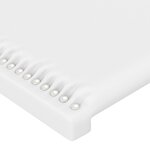 vidaXL Tête de lit à LED Blanc 100x5x118/128 cm Similicuir