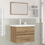 vidaXL Ensemble de mobilier de salle de bain 3 Pièces Chêne artisanal