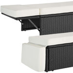 Tectake Canapé de jardin CORFOU modulable - noir
