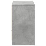 vidaXL Meuble TV avec LED gris béton 91x34x61 cm bois d'ingénierie