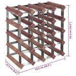 vidaXL Casier à bouteilles pour 20 bouteilles Marron Bois pin solide