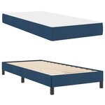 vidaXL Lit à ressorts avec matelas Bleu 90 x 190 cm tissu
