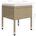 vidaXL Ensemble de salle à manger de jardin 5 Pièces Beige