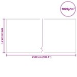 vidaXL Polaire pour Piscine Gris 1 x 25 m Polyester et coton
