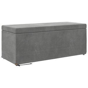 vidaXL Tabouret Gris foncé 101 x 41 x 40 cm Velours et Bois Composite
