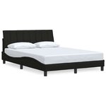 vidaXL Cadre de lit sans matelas noir 140x200 cm tissu