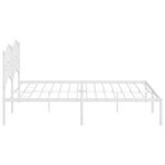 vidaXL Cadre de lit métal sans matelas et tête de lit blanc 193x203 cm