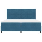 vidaXL Lit à ressorts avec matelas Bleu foncé 200 x 200 cm tissu