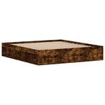 vidaXL Cadre de lit chêne fumé 180x200 cm super king