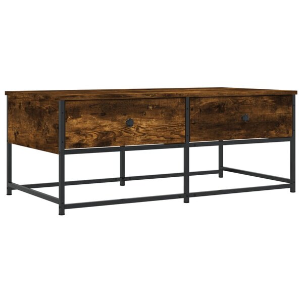 vidaXL Table basse chêne fumé 100x51x40 cm bois d'ingénierie