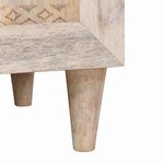 vidaXL Table de chevet Beige 50 x 33 x 60 cm bois de manguier massif