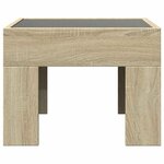 vidaXL Table basse avec LED infini chêne sonoma 40x40x30 cm