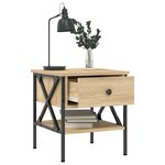 vidaXL Tables de chevet 2 Pièces chêne sonoma 40x42x45 cm bois ingénierie