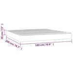 vidaXL Matelas de lit à ressorts ensachés Noir 180x200x20 cm Tissu