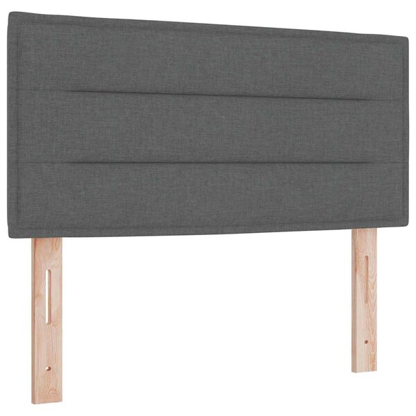 vidaXL Tête de lit LED Design Lignes Gris Foncé 100 cm Tissu