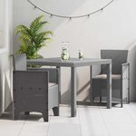 vidaXL Ensemble de salle à manger pour jardin 3 Pièces Gris clair