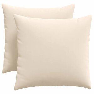 vidaXL Coussins de canapé 2 Pièces Beige 50 x 50 cm tissu