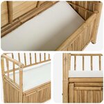 vidaXL Banc de Rangement de Jardin 110 x 47 x 80 cm Bambou Naturel