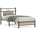 vidaXL Cadre de lit sans matelas chêne sonoma 75x190 cm