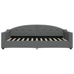 vidaXL Lit de jour avec matelas gris foncé 100x200 cm tissu